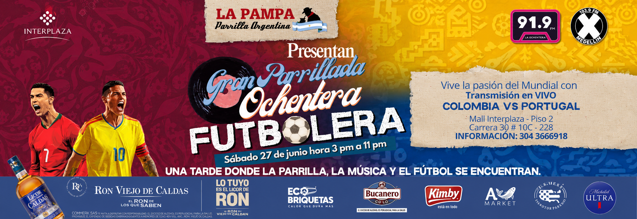 Ven y disfruta del partido con la mejor comida en La Pampa del Mall Interplaza